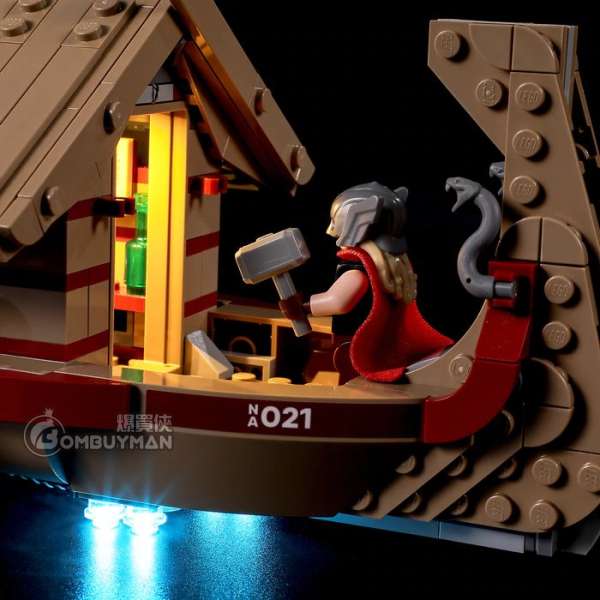 Briksmax Lego 76208 The Goat Boat 山羊船 (Thor: Love and Thunder 雷神奇俠4，Marvel  漫威) 專用燈光組件 (不包含LEGO)