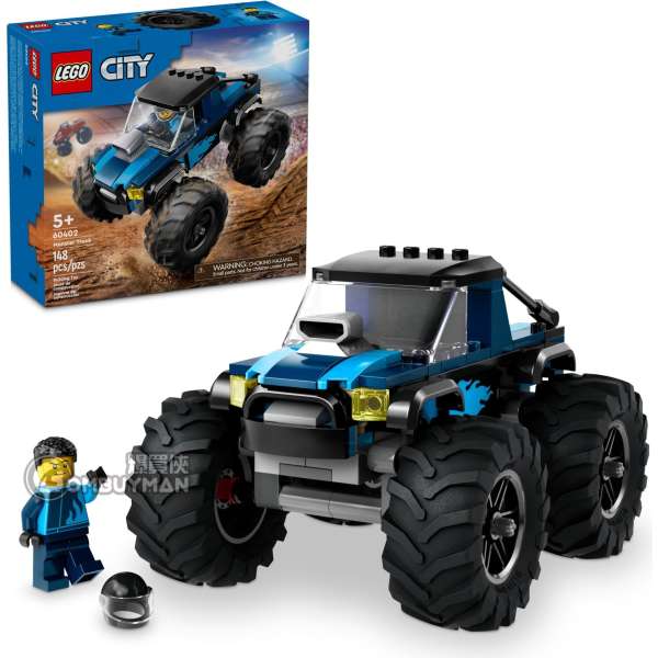 LEGO 60402 Blue Monster Truck City BOMBUYMAN