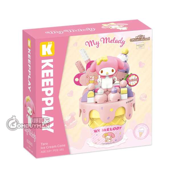 Qman Keeppley MM-K20842 My Melody 香芋雪糕造型積木 (Sanrio)