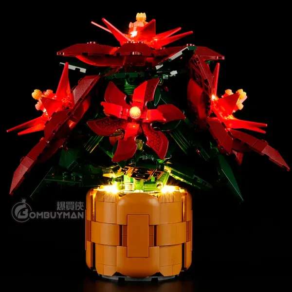 Lightailing LEGO 10370 Poinsettia 聖誕紅 (Icons) 專用燈光組件(不包含LEGO)