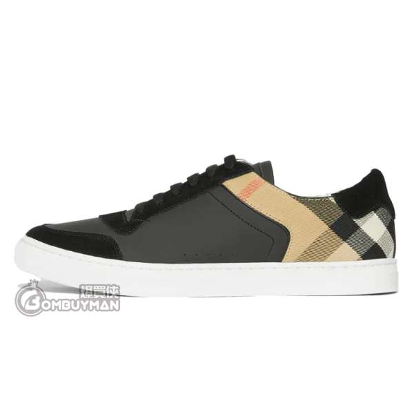 Burberry # 8024124 Leather Suede and House Check Sneakers EU41.5